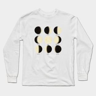 Moon Phases Mood Board Long Sleeve T-Shirt